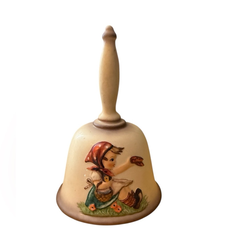 Vintage Hummel Decorative Bell with Red and Cream Accents 1979